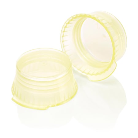 Globe Scientific Cap, Snap, 16mm, PE, for 16mm Glass and Evacuated Tubes, Yellow, 1000PK 113144Y